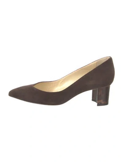 Pre-owned Sarah Flint Suede Pumps In Brown