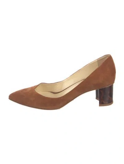 Pre-owned Sarah Flint Suede Pumps In Brown