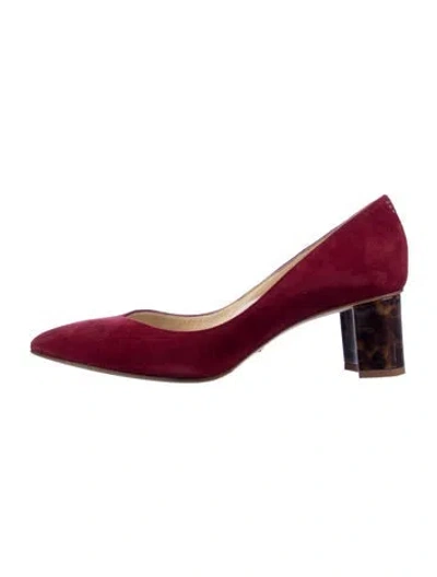 Pre-owned Sarah Flint Suede Pumps In Burgundy