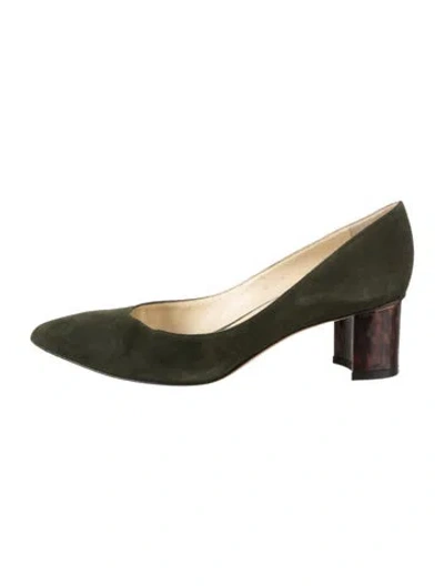 Pre-owned Sarah Flint Suede Pumps In Green