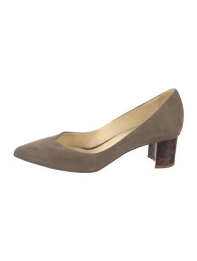 Pre-owned Sarah Flint Suede Pumps In Neutral