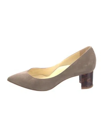 Pre-owned Sarah Flint Suede Pumps In Neutrals