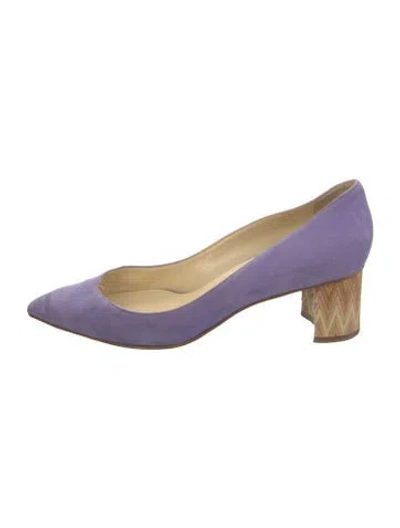 Pre-owned Sarah Flint Suede Pumps In Purple