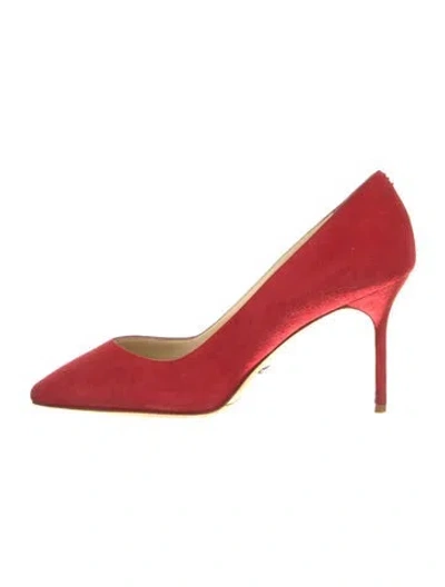 Pre-owned Sarah Flint Suede Pumps In Red