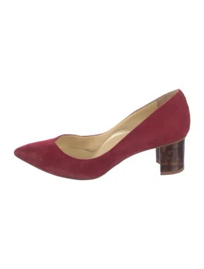 Pre-owned Sarah Flint Suede Pumps In Red