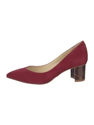 Pre-owned Sarah Flint Suede Pumps In Red