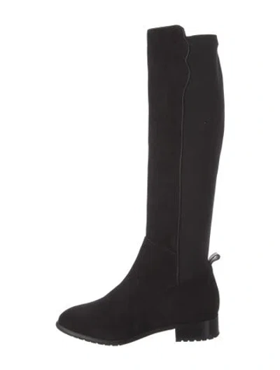 Pre-owned Sarah Flint Suede Riding Boots In Black