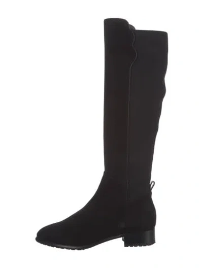 Pre-owned Sarah Flint Suede Riding Boots In Black