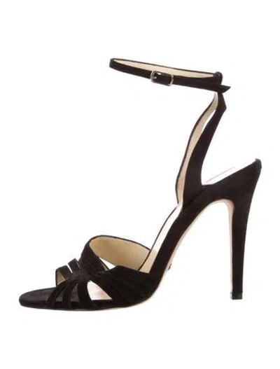 Pre-owned Sarah Flint Suede Sandals In Black