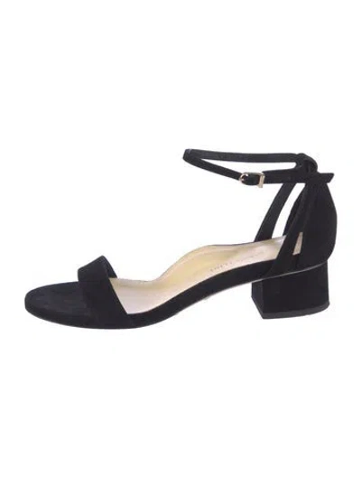 Pre-owned Sarah Flint Suede Sandals In Black