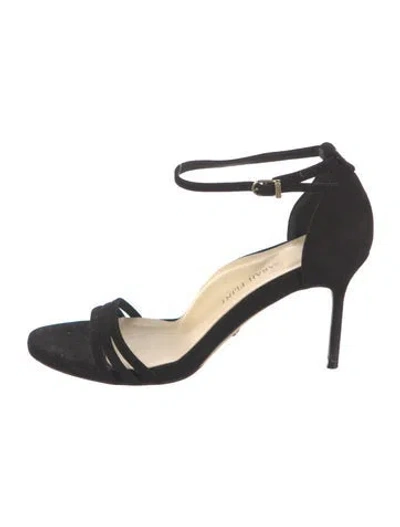 Pre-owned Sarah Flint Suede Sandals In Black