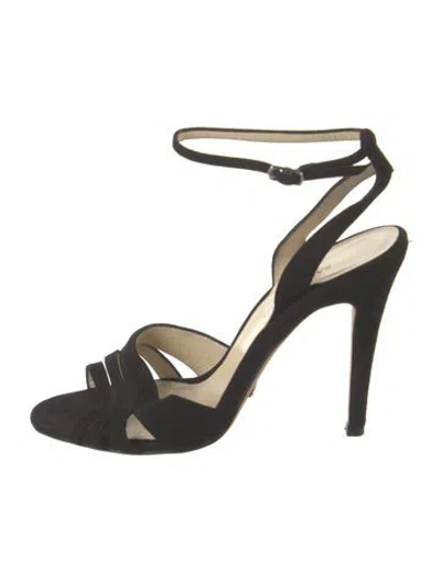 Pre-owned Sarah Flint Suede Sandals In Black