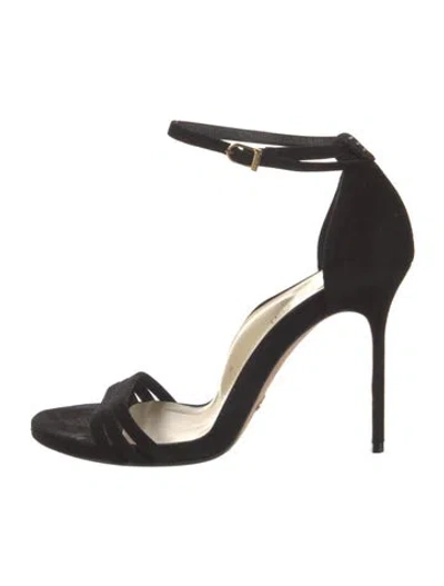 Pre-owned Sarah Flint Suede Sandals In Black