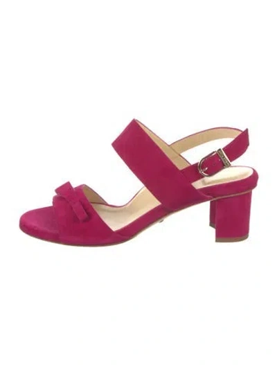 Pre-owned Sarah Flint Suede Slingback Sandals In Purple