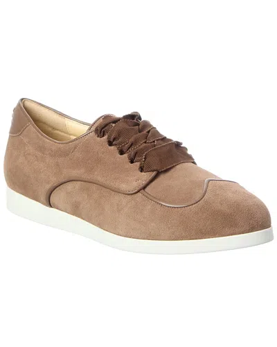 Sarah Flint Suede Sneaker In Brown