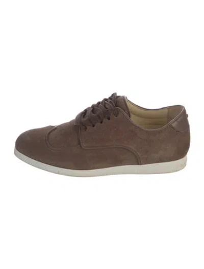 Pre-owned Sarah Flint Suede Sneakers In Brown