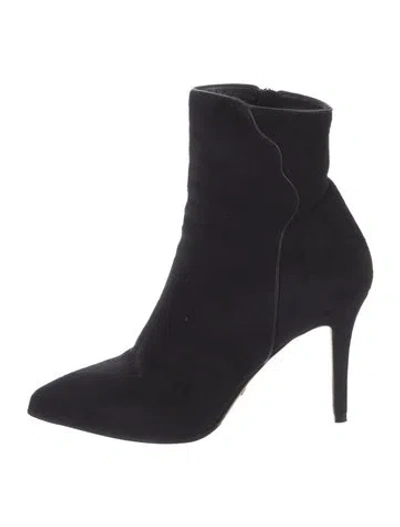 Pre-owned Sarah Flint Suede Sock Boots In Black