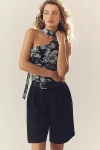 Sarah Hann One-shoulder Ruched Scarf Top
