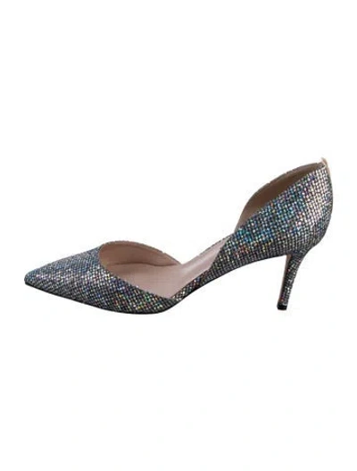 Pre-owned Sarah Jessica Parker Glitter D'orsay Pumps In Multi