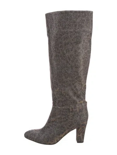 Pre-owned Sarah Jessica Parker Glitter Glitter Accents Boots In Neutral