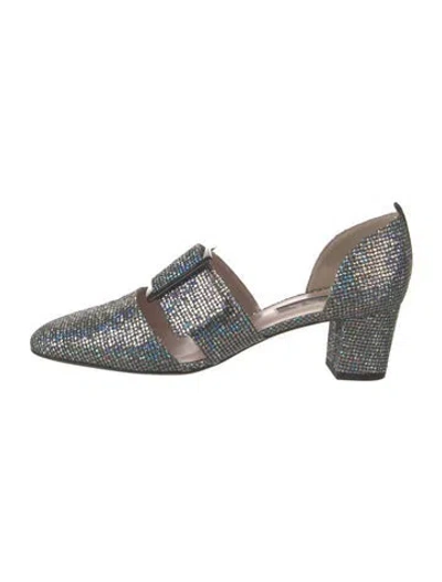 Pre-owned Sarah Jessica Parker Glitter Glitter Accents D'orsay Pumps