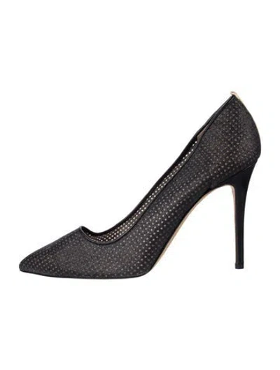 Pre-owned Sarah Jessica Parker Glitter Glitter Accents Pumps In Black