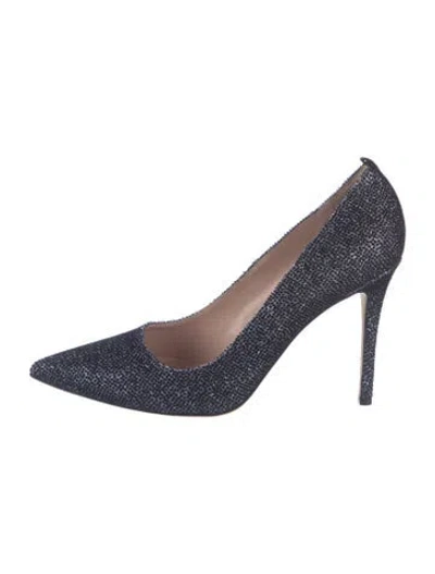Pre-owned Sarah Jessica Parker Glitter Glitter Accents Pumps In Blue
