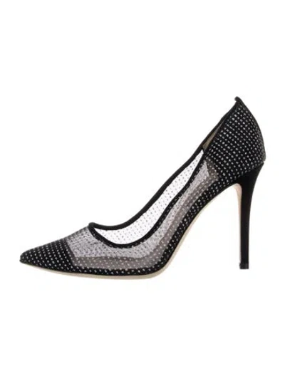 Pre-owned Sarah Jessica Parker Glitter Printed Pumps In Black