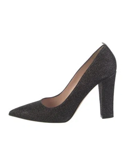 Pre-owned Sarah Jessica Parker Glitter Pumps In Black