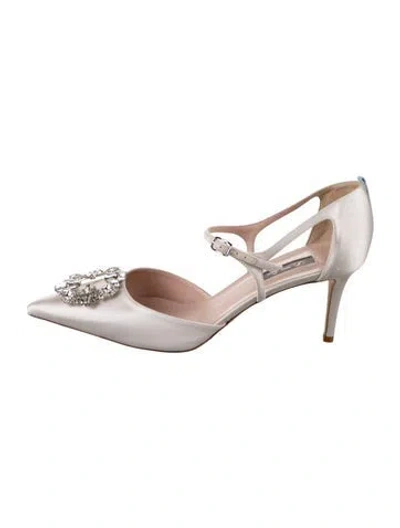 Pre-owned Sarah Jessica Parker Leather D'orsay Pumps In Black