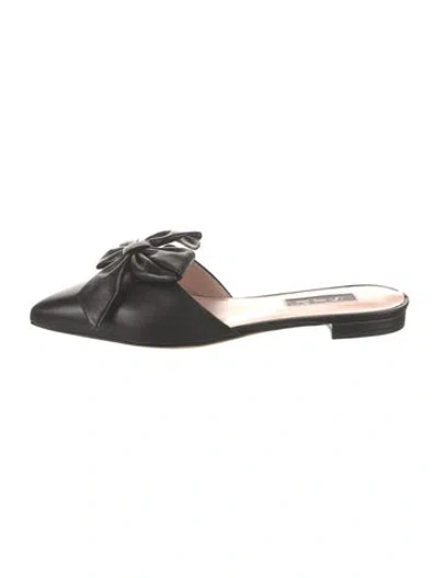 Pre-owned Sarah Jessica Parker Leather Mules In Black