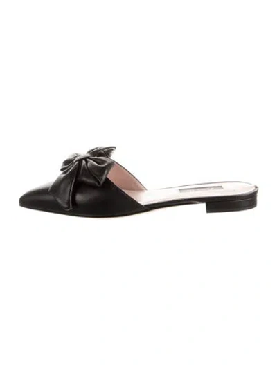 Pre-owned Sarah Jessica Parker Leather Mules W/ Tags In Black