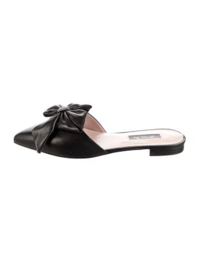 Pre-owned Sarah Jessica Parker Leather Mules W/ Tags In Black