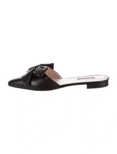 Pre-owned Sarah Jessica Parker Leather Mules W/ Tags In Black