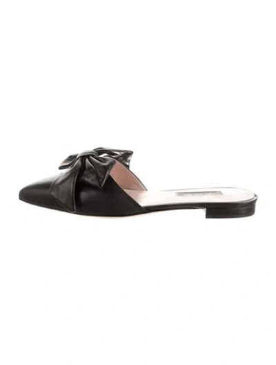 Pre-owned Sarah Jessica Parker Leather Mules W/ Tags In Black