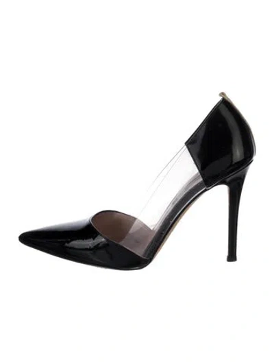 Pre-owned Sarah Jessica Parker Patent Leather D'orsay Pumps In Black