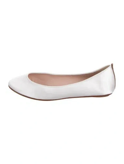 Pre-owned Sarah Jessica Parker Satin Ballet Flats W/ Tags In White