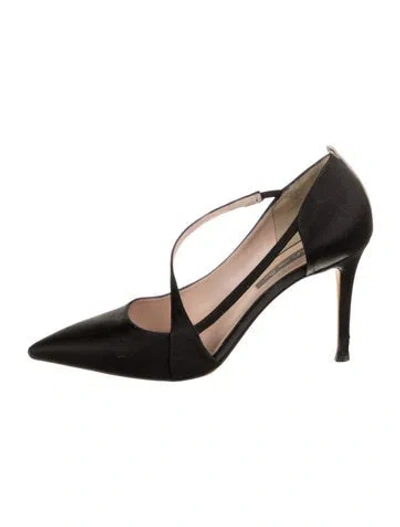 Pre-owned Sarah Jessica Parker Satin Pumps In Black