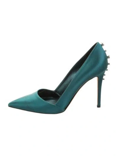 Pre-owned Sarah Jessica Parker Satin Pumps In Blue