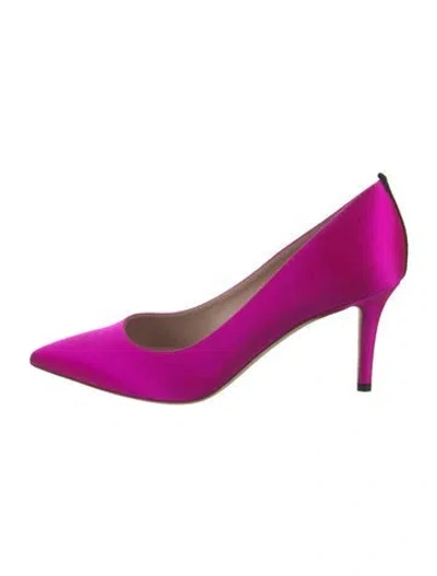 Pre-owned Sarah Jessica Parker Satin Pumps In Pink