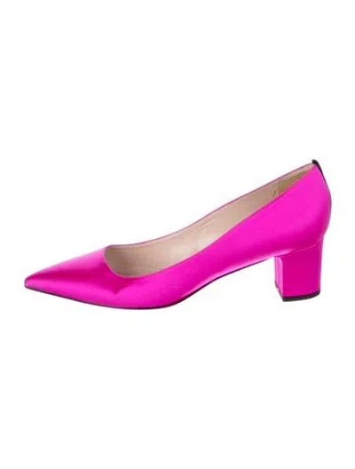 Pre-owned Sarah Jessica Parker Satin Pumps In Pink