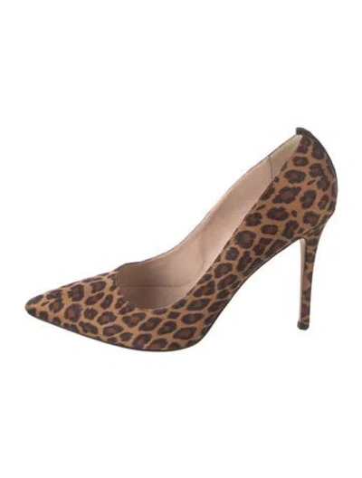 Pre-owned Sarah Jessica Parker Suede Animal Print Pumps In Neutrals