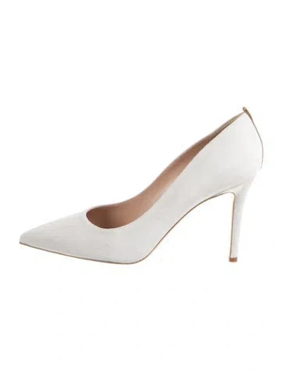 Pre-owned Sarah Jessica Parker Suede Pumps W/ Tags In White