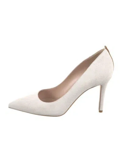 Pre-owned Sarah Jessica Parker Suede Pumps W/ Tags In White