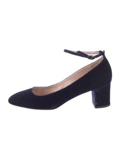Pre-owned Sarah Jessica Parker Velvet Pumps In Blue