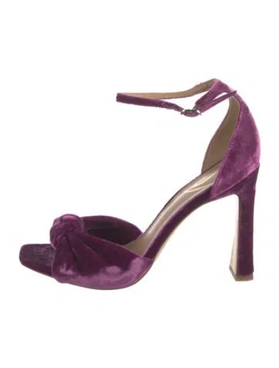 Pre-owned Sarah Jessica Parker Velvet Pumps In Purple