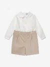 Sarah Louise Embroidered Short Set In Ivory