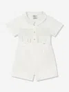 Sarah Louise Baby Boys Shorts Set In White