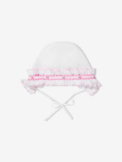 Sarah Louise Kids' Baby Girls Bonnet In White