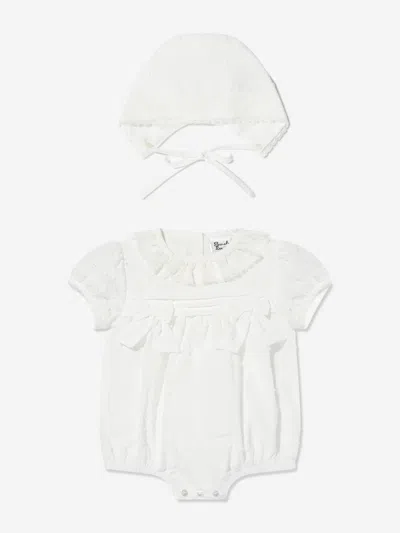 Sarah Louise Kids'  Baby Girls Bubble Romper And Bonnet
